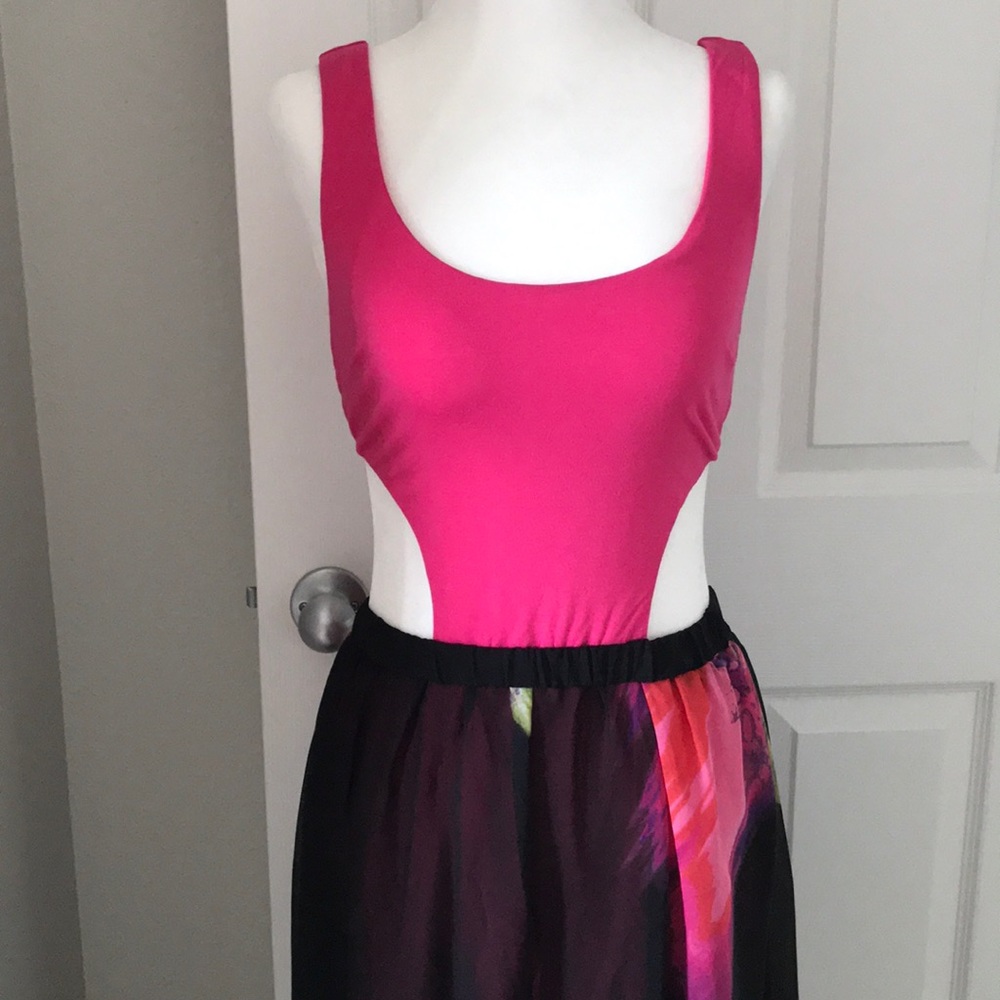 Bebe cutout long maxi dress
